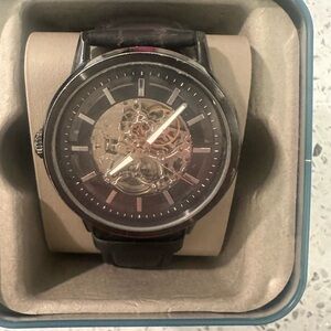 Kenneth Cole Black Skeleton Dial Watch